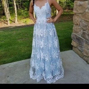 Embroidered Lace Gown